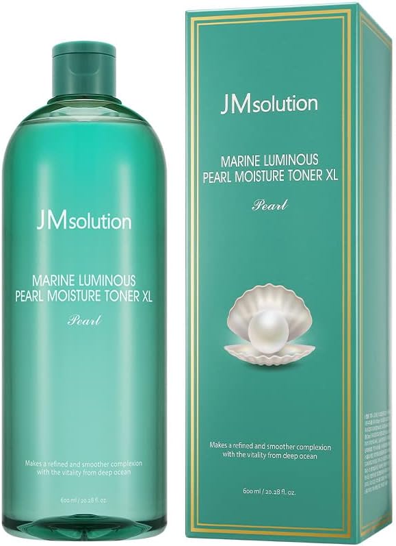 JMsolution Marine Luminous Pearl Moisture Toner X-Large 600 ml (20.28floz) fl oz - Korean Skincare for Hydration & Radiance