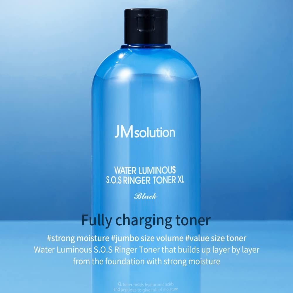 JMsolution Water Luminous  S.O.S Ringer Toner X Large 600ml (20.28floz) Black -Korea Skin Care Moisture