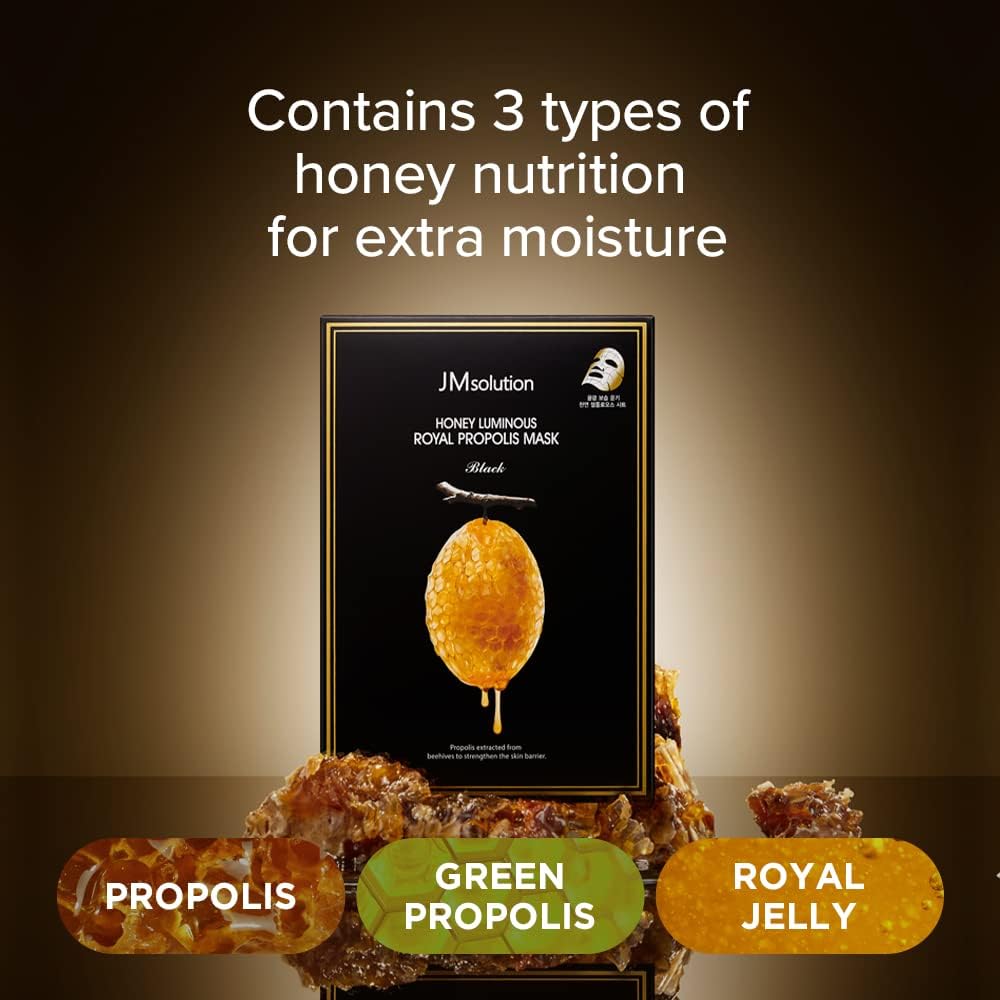 JMsolution Honey Royal Propolis mask sheet Honey Royal Propolis Collagen patch mask (1 Sheet)