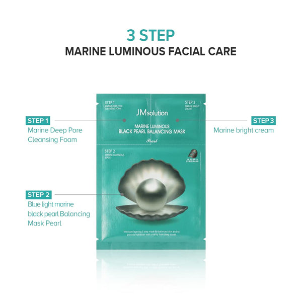 JMsolution Marine Luminous Black Pearl Balancing Mask - 1 Sheet